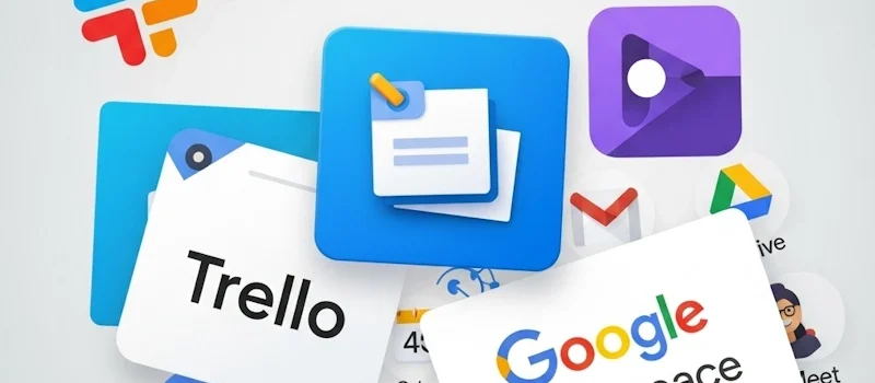 A logos of popular digital tools representing the best tools to manage Filipino Virtual Assistants